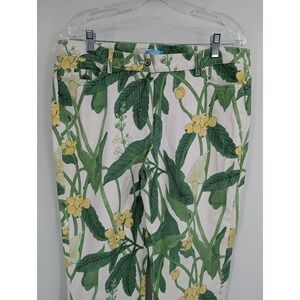 J.McLaughlin Women's Lexi Floral Green‎ White Jeans sz 14